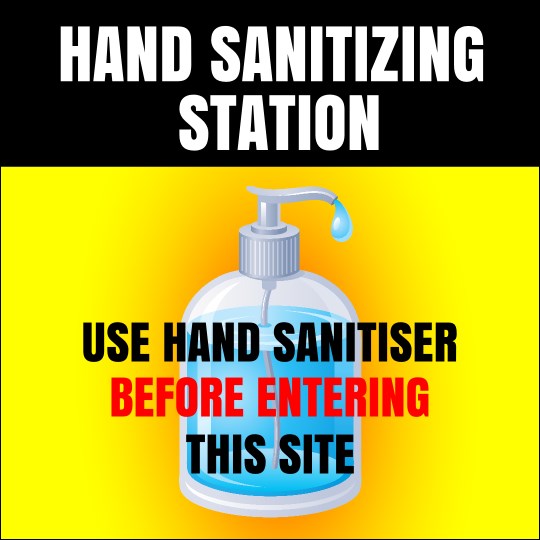 3" x 3" Hand Sanitizing Station Economy Sticker Product Front